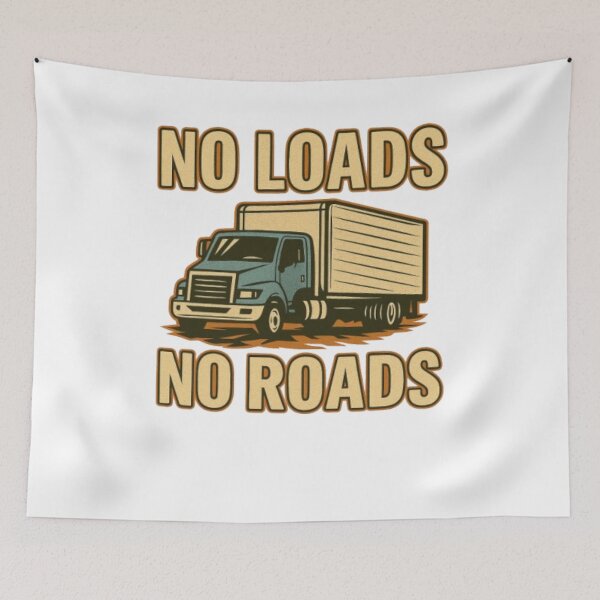 Item preview, No Loads No Roads Trucker Tee designed and sold by Cosmic Graphicz.