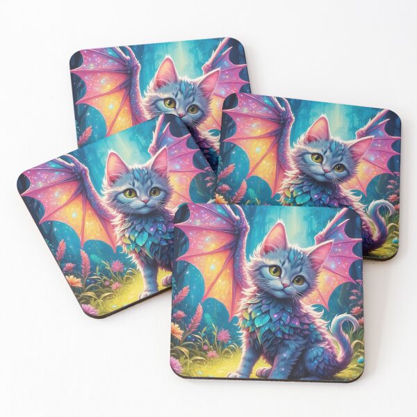 Item preview, Cute Winged Kitten in Enchanted Forest designed and sold by KilianSzmid.