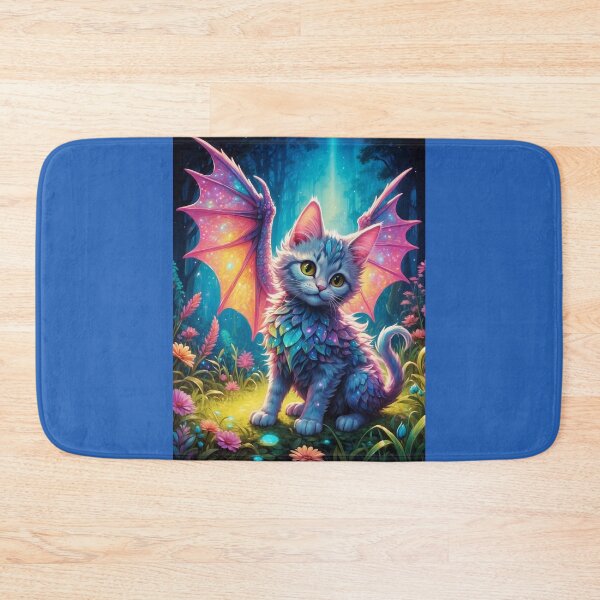 Item preview, Cute Winged Kitten in Enchanted Forest designed and sold by KilianSzmid.