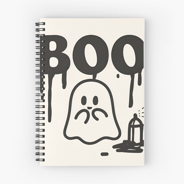 Item preview, Cute Ghost Graffitiing Boo designed and sold by HeyHollyDays.