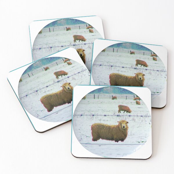 Item preview, Sheep in Snow Covered Paddocks New Zealand designed and sold by Dianne Mead.