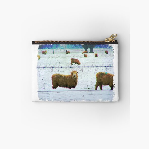 Item preview, Sheep in Snow Covered Paddocks New Zealand designed and sold by Dianne Mead.