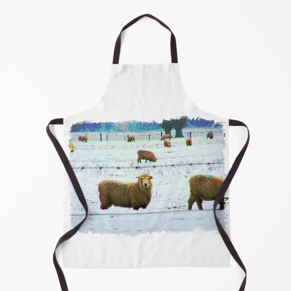 Item preview, Sheep in Snow Covered Paddocks New Zealand designed and sold by Dianne Mead.