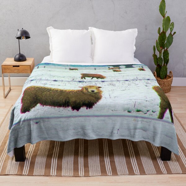 Item preview, Sheep in Snow Covered Paddocks New Zealand designed and sold by Dianne Mead.
