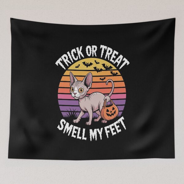Item preview, Sphynx Cat with Halloween Pumpkins designed and sold by VladoZork.