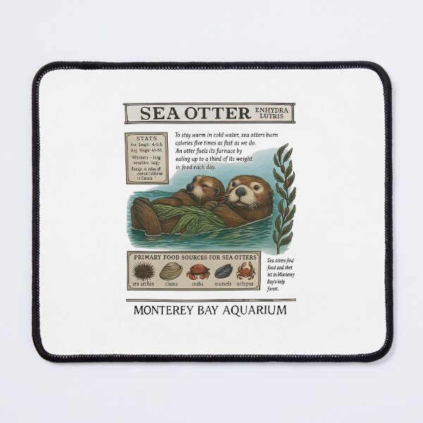 Item preview, Monterey Bay Aquarium Sea Otter Enhydra Lutris designed and sold by JaquelinDach.