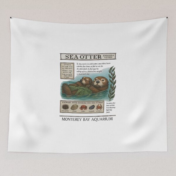 Item preview, Monterey Bay Aquarium Sea Otter Enhydra Lutris designed and sold by JaquelinDach.