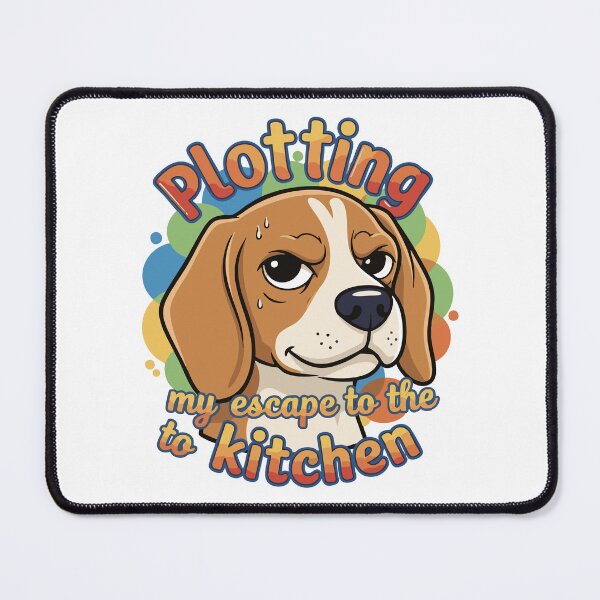 Item preview, Silly Oversized Beagle Puppy Thinks About Food Typography designed and sold by Tong4130.