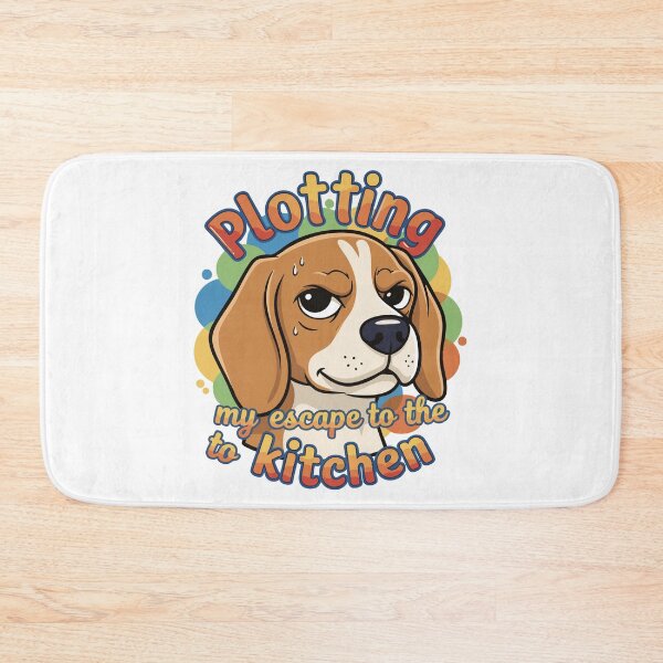 Item preview, Silly Oversized Beagle Puppy Thinks About Food Typography   designed and sold by Tong4130.