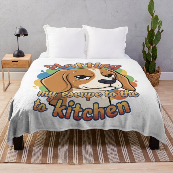 Item preview, Silly Oversized Beagle Puppy Thinks About Food Typography   designed and sold by Tong4130.