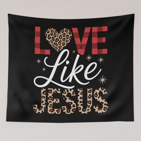 Item preview, Faith Bible Blessed Christian Heart Jesus Christian Leopard designed and sold by LunaCrazeArt.