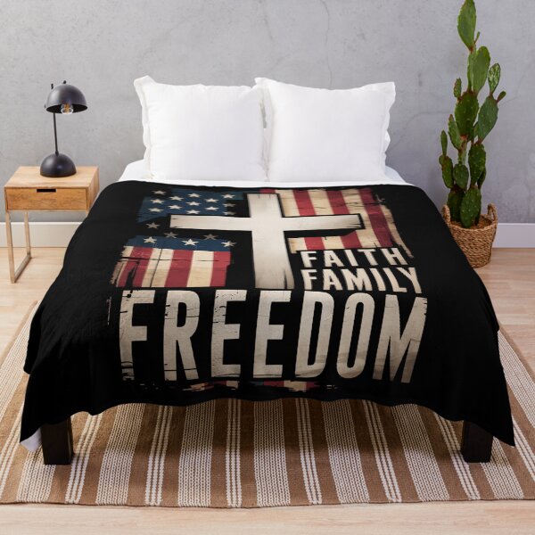 Artikelvorschau, Glaube Freiheit Patriotische Christliche USA Flagge entworfen und verkauft von LunaCrazeArt.