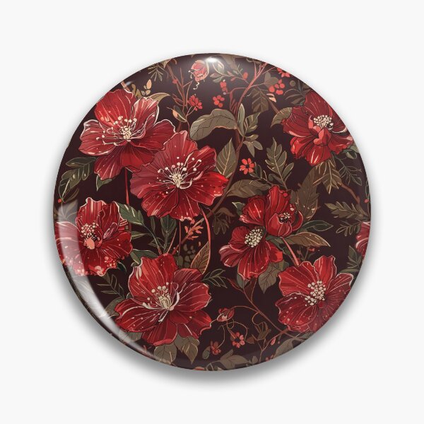 Item preview, Elegant Red Floral Pattern designed and sold by CoolPixels.