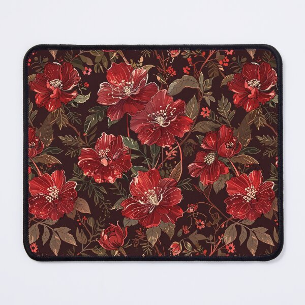 Item preview, Elegant Red Floral Pattern designed and sold by CoolPixels.