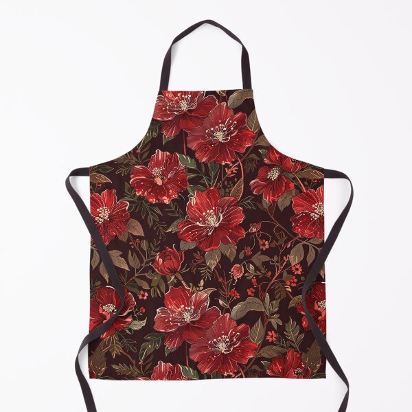 Item preview, Elegant Red Floral Pattern designed and sold by CoolPixels.