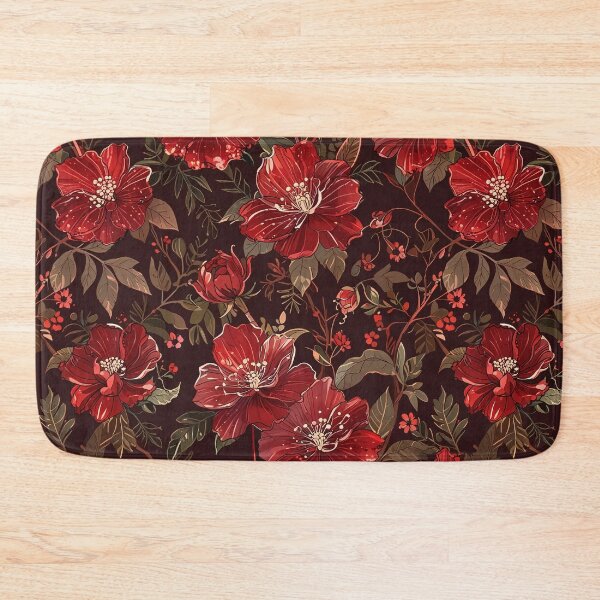 Item preview, Elegant Red Floral Pattern designed and sold by CoolPixels.