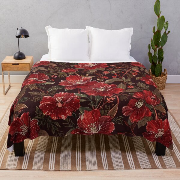 Item preview, Elegant Red Floral Pattern designed and sold by CoolPixels.