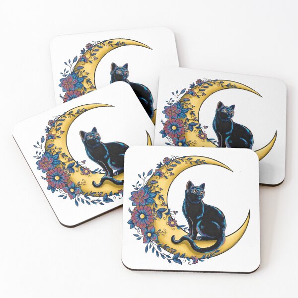 Item preview, Black Cat Aurmn Moon designed and sold by Fearshift.