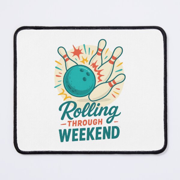 Item preview, Rolling Through the Weekend | Funny Bowling Strike Retro Design designed and sold by inkoutninja.