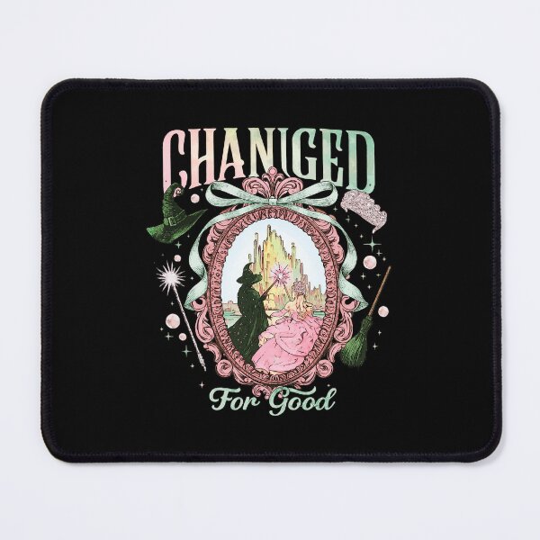 Item preview, Wicked Changed For Good Witch On Mirror Pink and Green Musical Tees, Gravity Broomstick Magic Wand designed and sold by JaquelinDach.