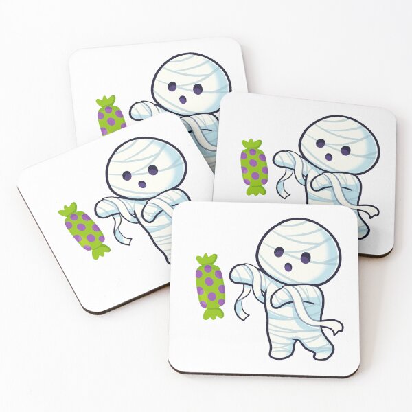 Item preview, Cute Kawaii Mummy Offering Halloween Candy Sticker designed and sold by FestivityFinds.