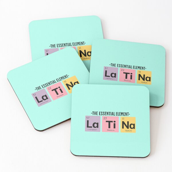 Item preview, Latina Essential Element Periodic Table Design designed and sold by CleanQuotes.