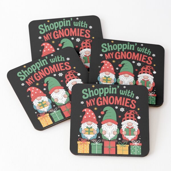 Item preview, Friday Gnomes Shopping Squad Black Family Christmas Gnomies designed and sold by LunaCrazeArt.