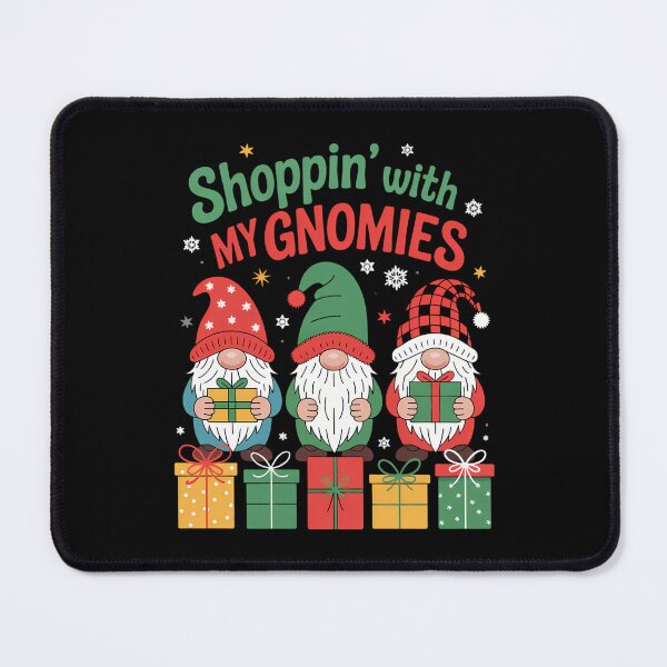 Item preview, Friday Gnomes Shopping Squad Black Family Christmas Gnomies designed and sold by LunaCrazeArt.