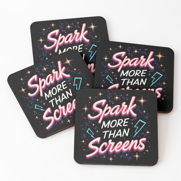 Item preview, Spark More Than Screens. Retro Neon Motivational Quote Design for Mindful Living designed and sold by Aarvya Fashion Club ( A.F.C ).