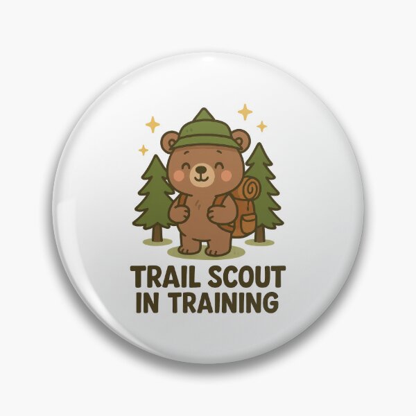 Item preview, Trail Scout in Training | Cute Camping Bear Kids Hiking Design designed and sold by inkoutninja.