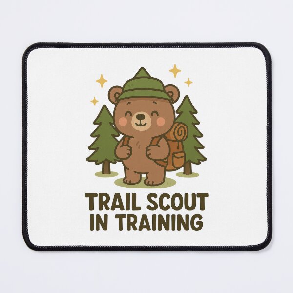 Item preview, Trail Scout in Training | Cute Camping Bear Kids Hiking Design designed and sold by inkoutninja.