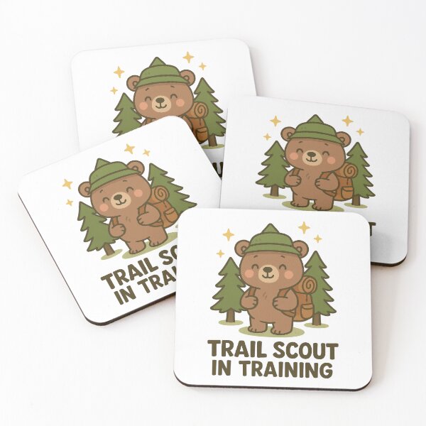 Item preview, Trail Scout in Training | Cute Camping Bear Kids Hiking Design designed and sold by inkoutninja.