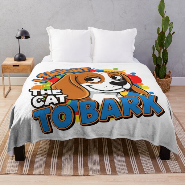 Item preview, unny Beagle Cartoon Saying I Taught The Cat To Bark designed and sold by Tong4130.