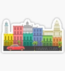 Pegatina Etiqueta engomada de la señal de La Habana, Cuba