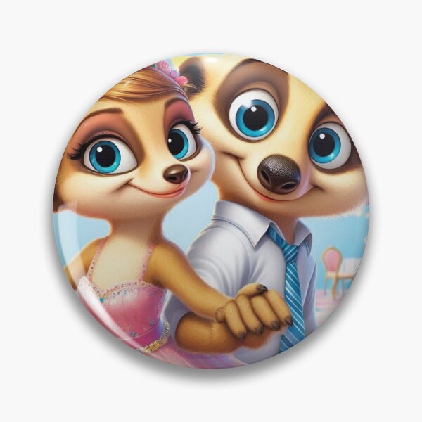 Item preview, Cute Meerkat Couple designed and sold by Mywaymylife.