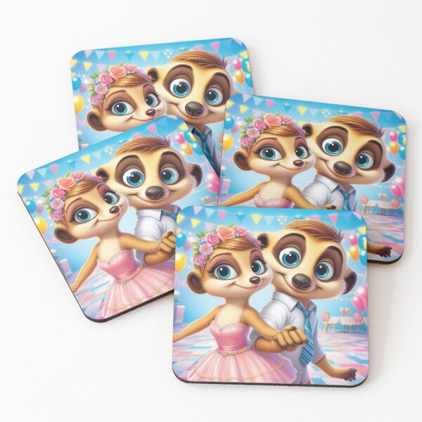 Item preview, Cute Meerkat Couple designed and sold by Mywaymylife.