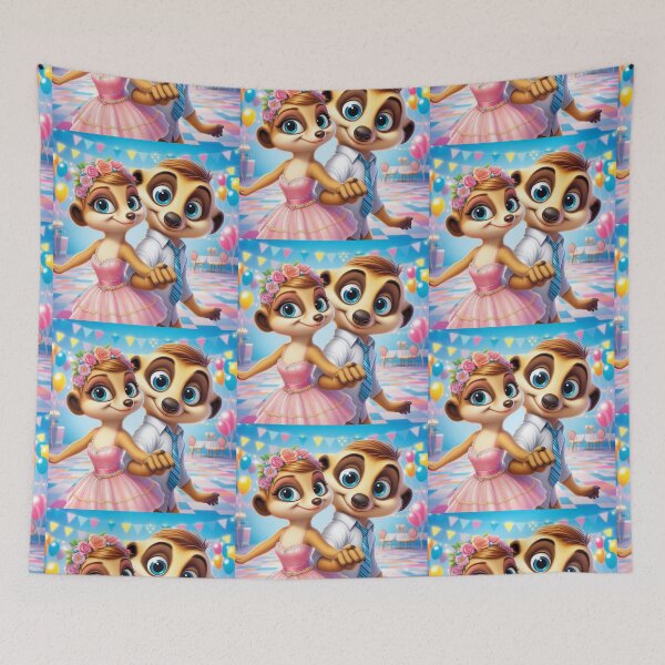 Item preview, Cute Meerkat Couple designed and sold by Mywaymylife.
