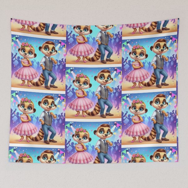 Item preview, Meerkat Dancing Couple designed and sold by Mywaymylife.
