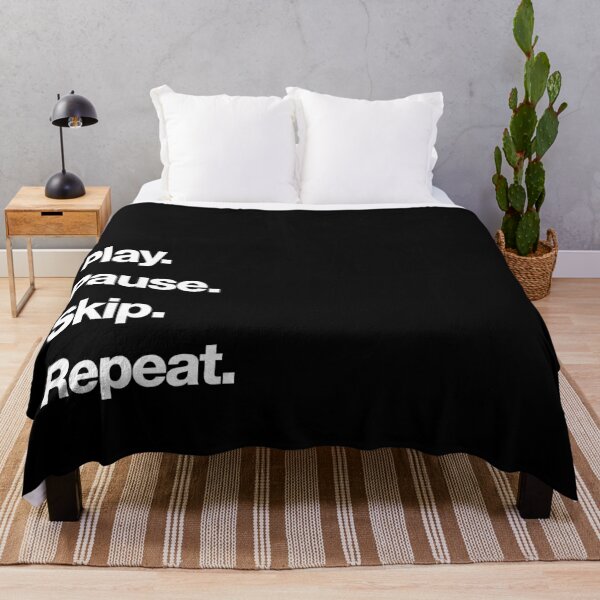 Item preview, Play. Pause. Skip. Repeat. Minimalist Music Lover Apparel designed and sold by Cognition Studios.