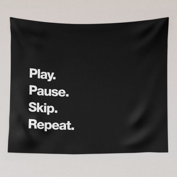 Item preview, Play. Pause. Skip. Repeat. Minimalist Music Lover Apparel designed and sold by Cognition Studios.