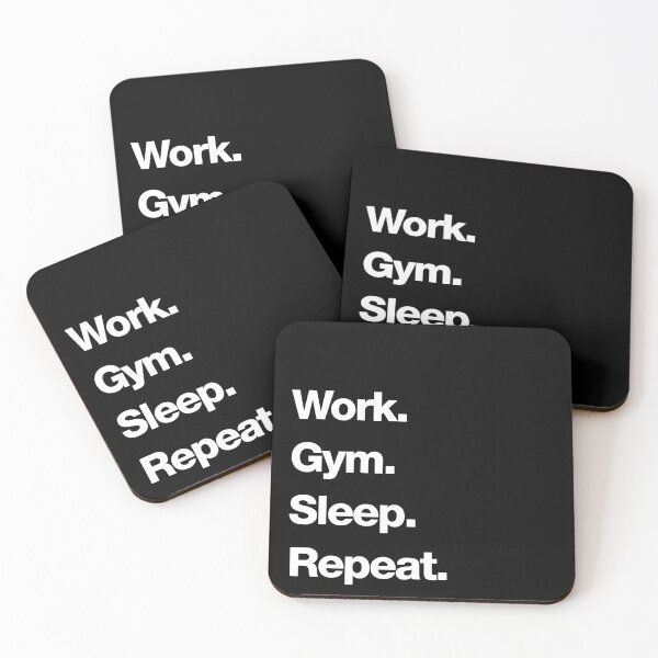 Item preview, Work. Gym. Sleep. Repeat. Minimalist Fitness Motivation Apparel designed and sold by Cognition Studios.