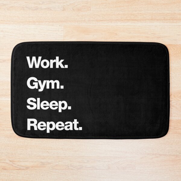 Item preview, Work. Gym. Sleep. Repeat. Minimalist Fitness Motivation Apparel designed and sold by Cognition Studios.