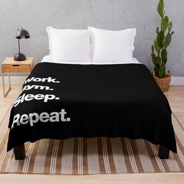 Item preview, Work. Gym. Sleep. Repeat. Minimalist Fitness Motivation Apparel designed and sold by Cognition Studios.