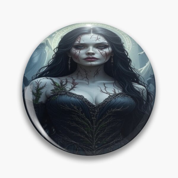 Item preview, Ethereal Vine Queen: Dark Fantasy Goddess Amidst Angels and Demons designed and sold by ScarredGoddess.