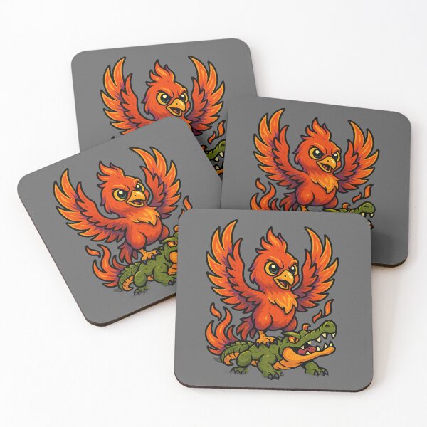 Item preview, Fire Phoenix vs Crocodile – Ahau Designs designed and sold by Ahau Designs.