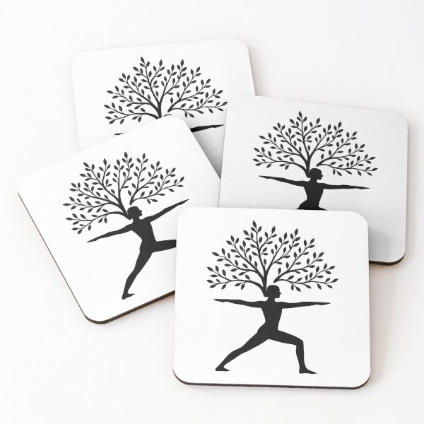 Item preview, Mindful Growth Yoga Tree | Warrior Pose Meditation Silhouette Design designed and sold by inkoutninja.