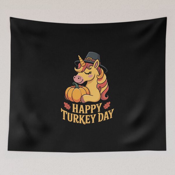 Item preview, Happy Turkey Day Unicorn Thanksgiving designed and sold by DeadlockCrew.