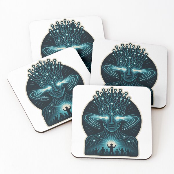 Item preview, Neural Prophet – The Machine Ascends designed and sold by Cult of AI Designs.