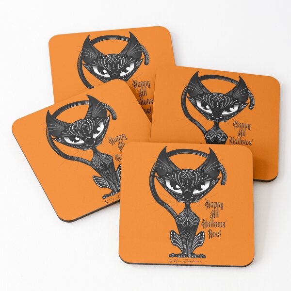 Item preview, All Hallows’ Eve Cat designed and sold by MetroInk.