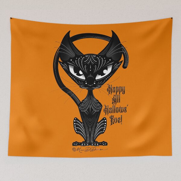 Item preview, All Hallows’ Eve Cat designed and sold by MetroInk.